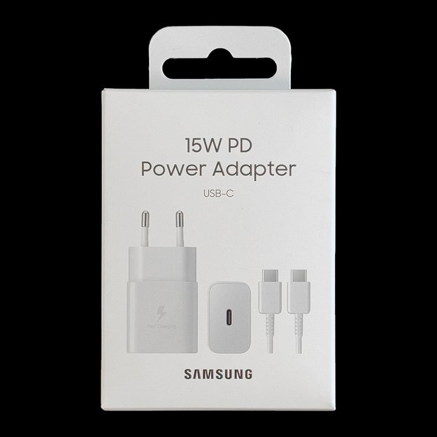 Samsung EP-T1510XWEGEU USB-C 15W PD AFC wall charger + USB-C cable - white 4