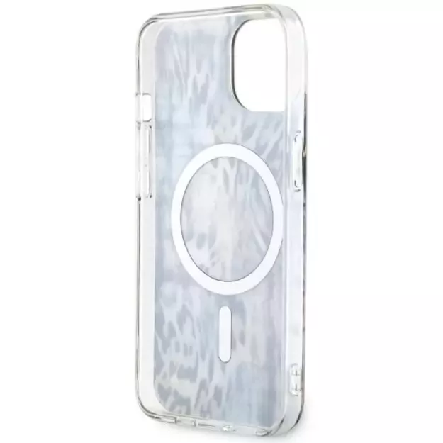 Guess Leopard MagSafe case for iPhone 14 - blue 13