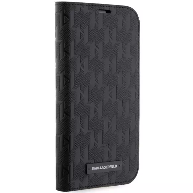 Karl Lagerfeld KLBKP14LSAKLHPK iPhone 14 Pro 6.1  bookcase black/black Saffiano Monogram 4