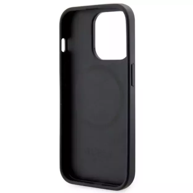 Guess GUHMP14LP4RPSK iPhone 14 Pro 6.1&quot  black/black hardcase 4G Printed Stripes MagSafe 13