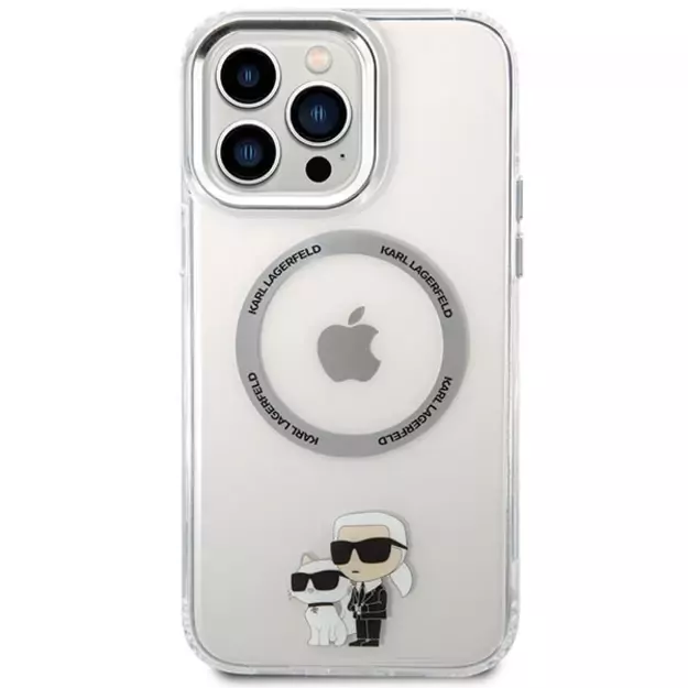 Karl Lagerfeld KKLHMP13XHNKCIT iPhone 13 Pro Max 6.7&quot  hardcase transparent Iconic Karl&amp Choupette Magsafe 2