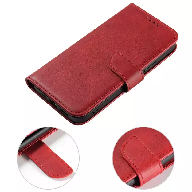 Wallet Case with Stand for iPhone 15 Pro Max Magnet Case - Red 7
