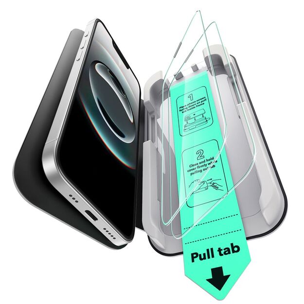 ESR UltraFit Tempered Glass 2-pack case for iPhone 13 / 13 Pro / 14 / 16e 2