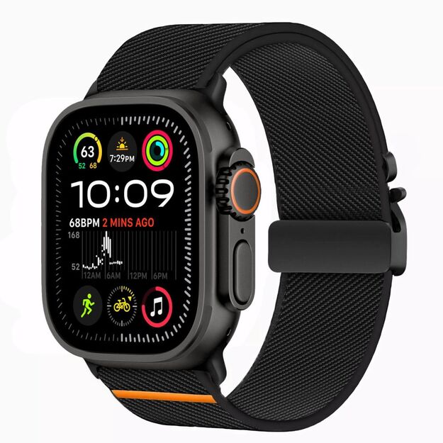 Tech-Protect Nylon Clasp for Apple Watch 44 / 45 / 46 / 49 mm - Black 1
