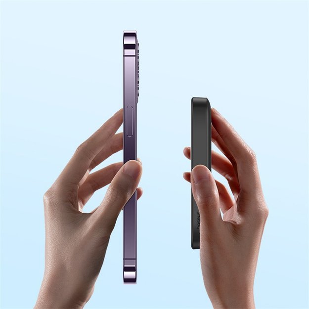 Baseus Magnetic Mini Air 6000mAh 20W Powerbank with Inductive Charging and Baseus Simple USB-C Cable (20V/3A) 30cm - Black 8