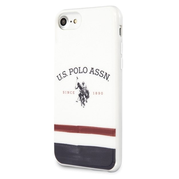 US Polo USHCI8PCSTRB iPhone 7/8/SE 2020 / SE 2022 biały/white Tricolor Pattern Collection 1