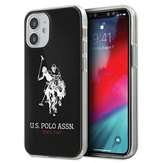 US Polo USHCP12STPUHRBK iPhone 12 mini 5,4  czarny/black Shiny Big Logo