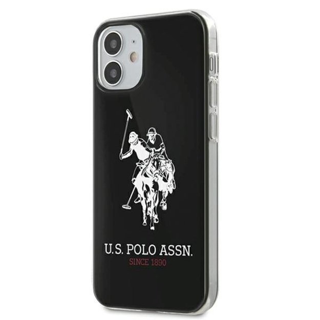 US Polo USHCP12STPUHRBK iPhone 12 mini 5,4  czarny/black Shiny Big Logo 1