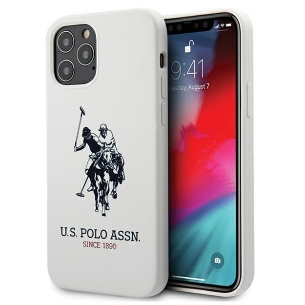 US Polo USHCP12LSLHRWH iPhone 12 Pro Max 6.7&quot  white/white Silicone Collection