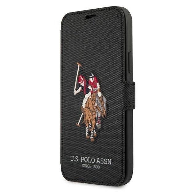 US Polo USFLBKP12MPUGFLBK iPhone 12/12 Pro 6,1  czarny/black book Polo Embroidery Collection