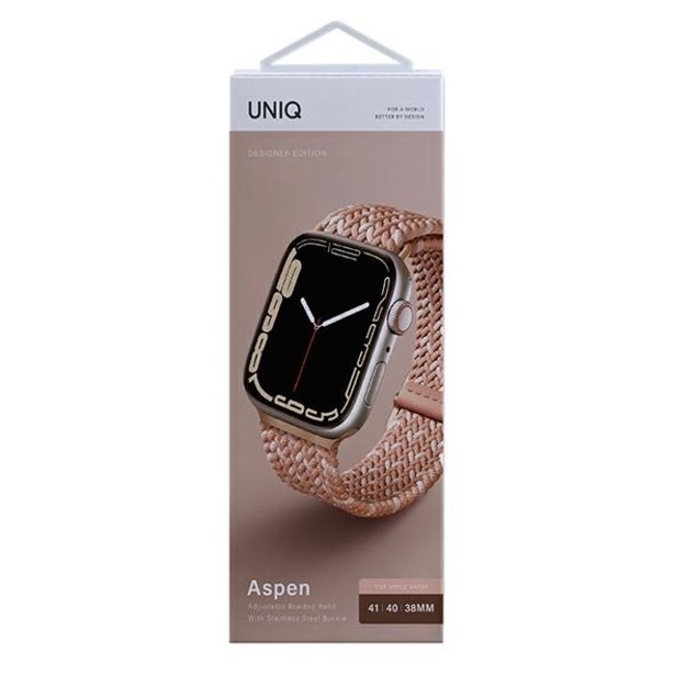 Uniq Aspen Braided strap for Apple Watch 1/2/3/4/5/6/7/8/SE/SE2 40/38/41mm - pink 3
