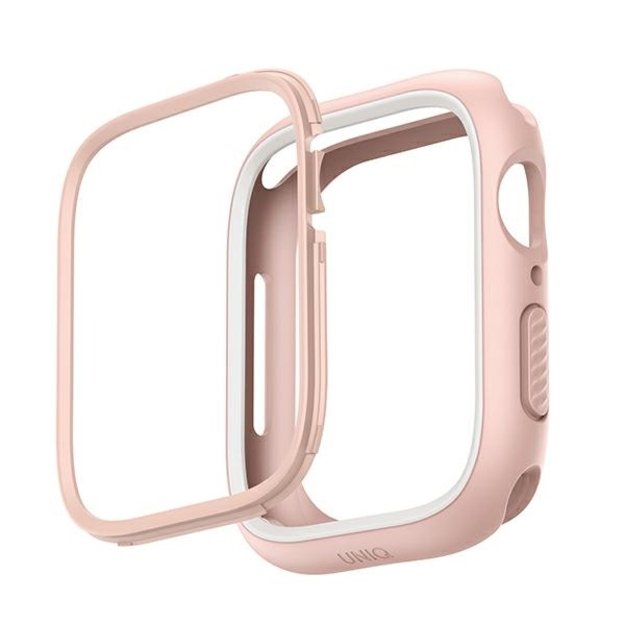 Uniq Moduo case for Apple Watch 4/5/6/7/8/SE/SE2 44/45mm - pink and white 1