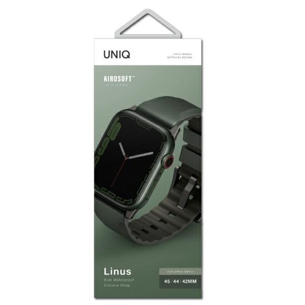 Uniq Linus strap for Apple Watch 1/2/3/4/5/6/7/8/SE/SE2/Ultra 42/44/45/49mm - green 2