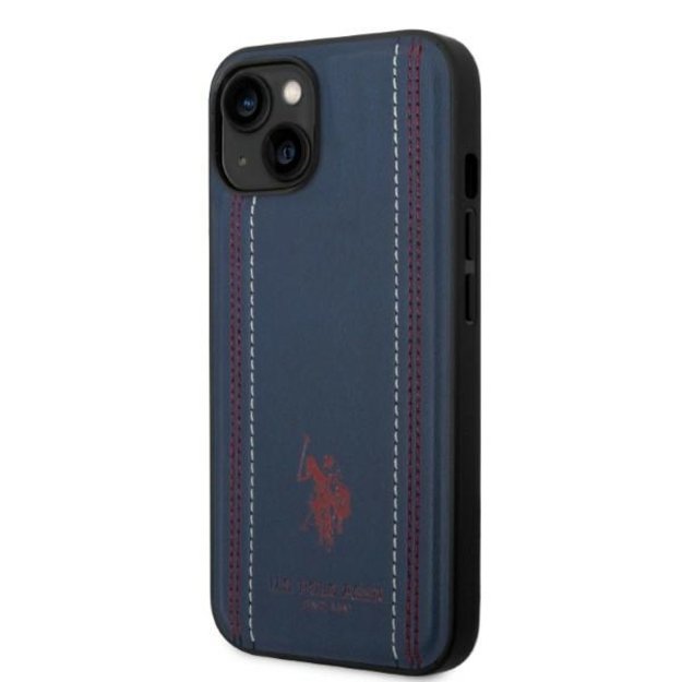 US Polo USHCP14SPFAV iPhone 14 6.1&quot  navy blue/navy blue Leather Stitch 1