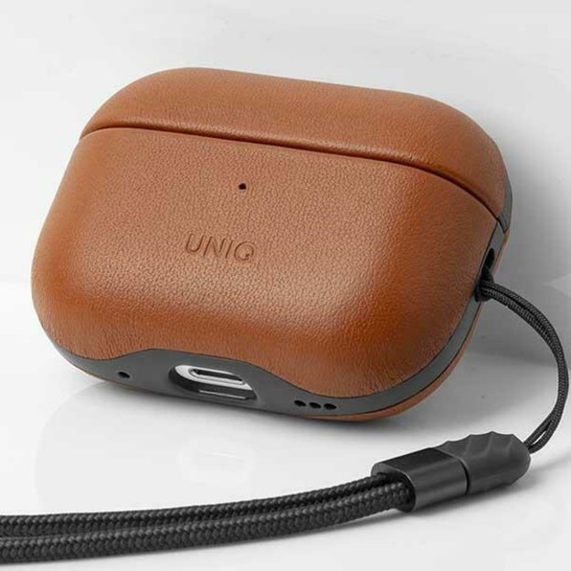 Uniq Terra Genuine Leather case for AirPods Pro 2 - brown 1