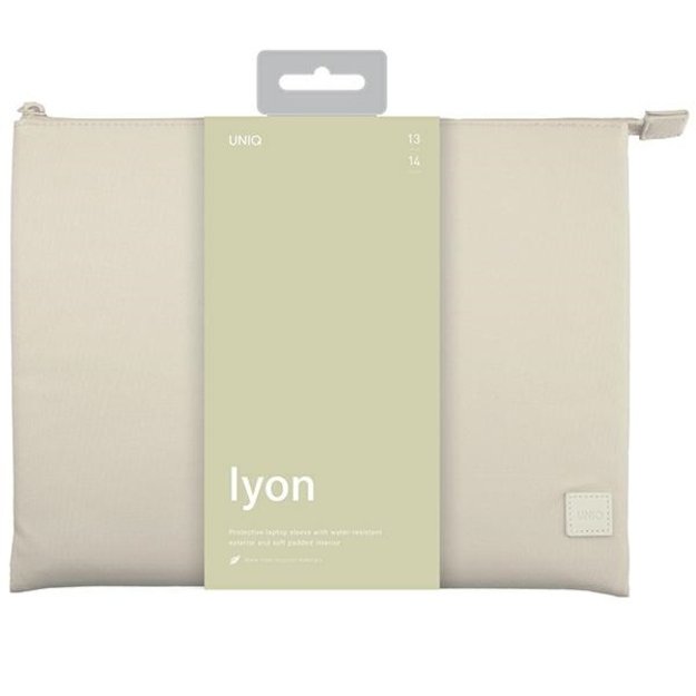 Uniq Lyon Waterproof RPET case for a 14&quot  laptop - beige 2