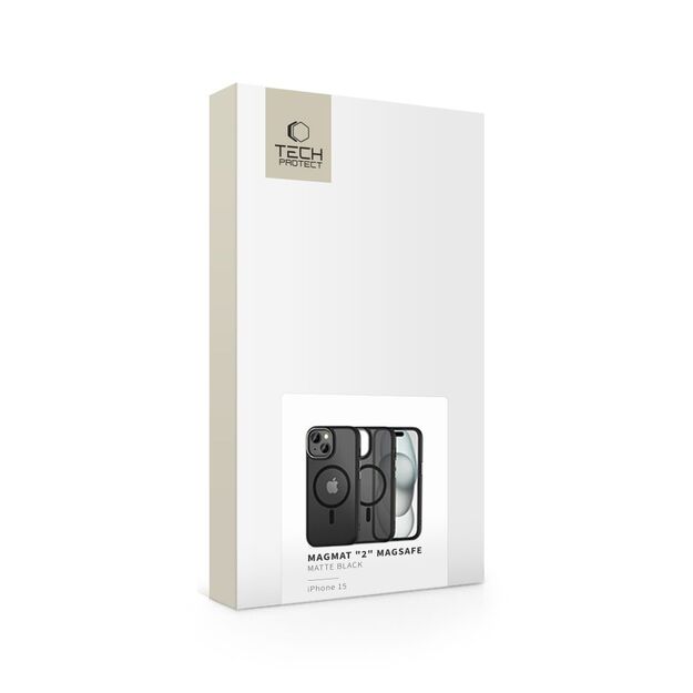 Tech-Protect MagMat 2 MagSafe iPhone 15 Case - Matte Black 4