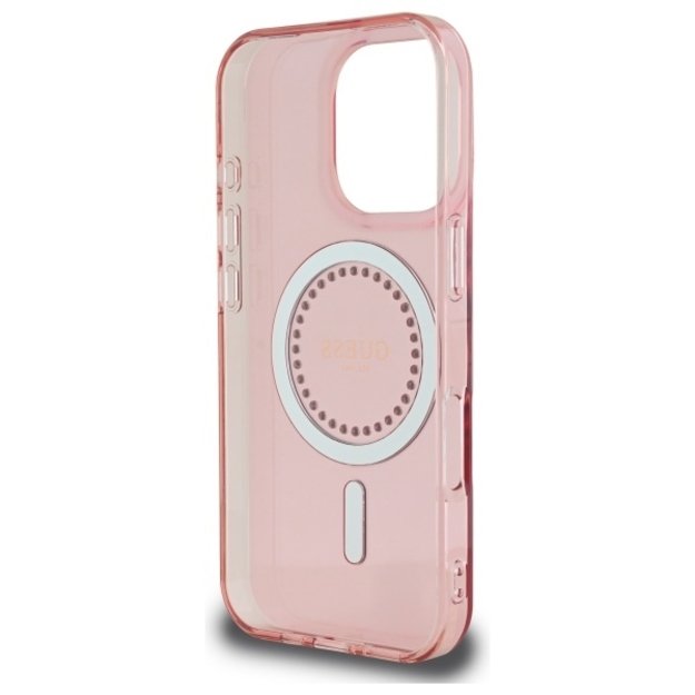 Guess IML Rhinestones MagSafe iPhone 16 Pro Max Case - Pink 6