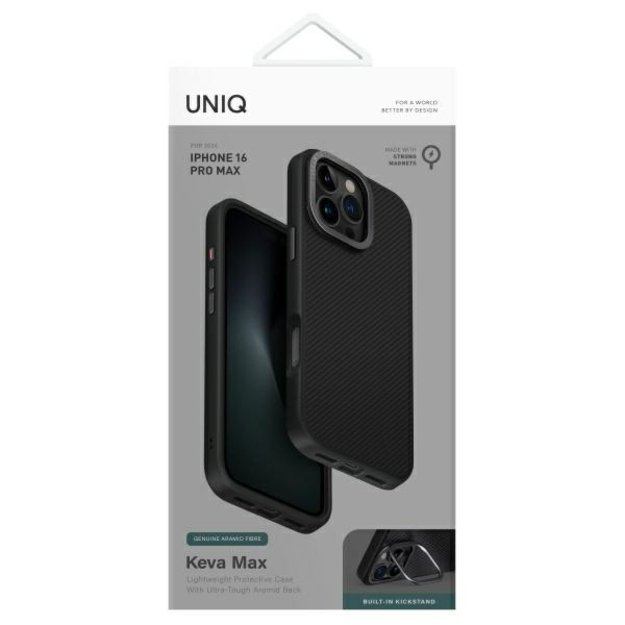 Uniq Keva Max Magclick Charging Case for iPhone 16 Pro Max - Black 6