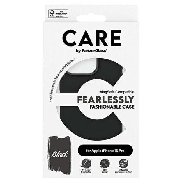 CARE by PanzerGlass Fashion Case iPhone 16 Pro 6.3&quot  black/black MagSafe 1378 3