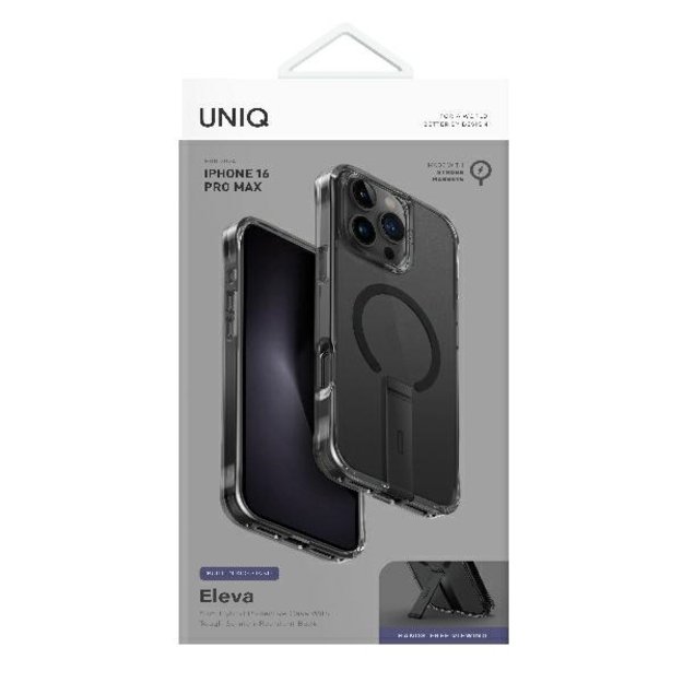 Uniq Eleva with Vertica Stand Case for iPhone 16 Pro Max - Black 3