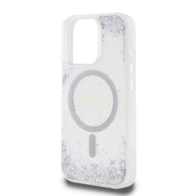 Guess GUHMP16XRGRGES iPhone 16 Pro Max 6.9&quot  silver/silver hardcase Resin Gradient Glitter MagSafe 5