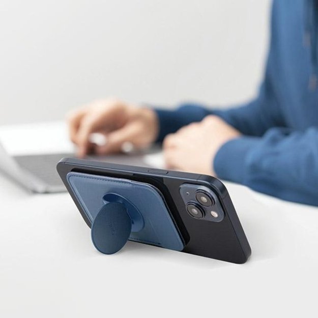 Uniq Flixa Magnetic Card Wallet with Stand Gray/Flint Gray MagSafe 6