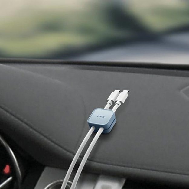 Uniq Pod Self-adhesive Cable Organizer Set of 8 Dark Grey/Charcoal Dark Grey 1