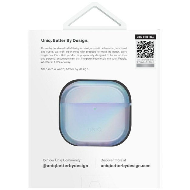 Uniq Iridescia case for AirPods 4 Hang Case - holo blue 4