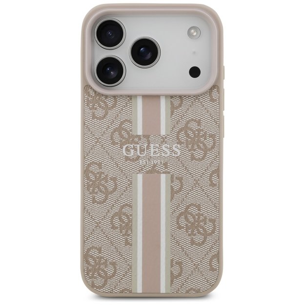 Guess 4G Printed Stripes MagSafe Case for iPhone 17 Pro - Pink 2