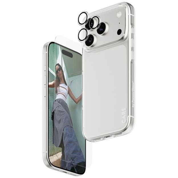 CARE by PanzerGlass Fashionable Combo 3in1 Case + Glass + Lens for iPhone 17 Pro 1