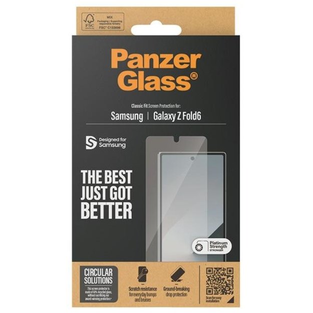 PanzerGlass Classic Fit glass on Samsung Galaxy Z Fold 6 3
