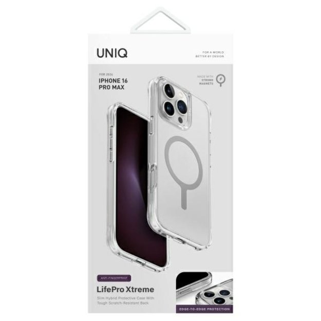 Uniq LifePro Xtreme Magclick Charging Case for iPhone 16 Pro Max - Clear 3