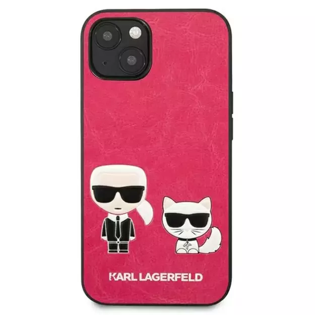 Karl Lagerfeld KLHCP13SPCUSKCP iPhone 13 mini 5,4  fuksja/fuchsia hardcase Ikonik Karl & Choupette 2