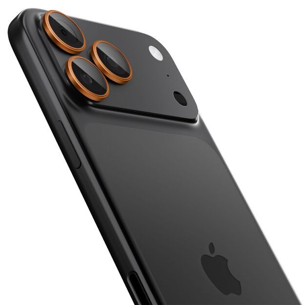 Spigen Optik Pro Camera Lens Glass for iPhone 16 Pro / Max / 17 Pro / Max - Orange 2