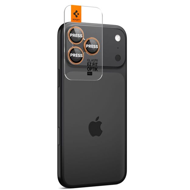 Spigen Optik Pro Camera Lens Glass for iPhone 16 Pro / Max / 17 Pro / Max - Orange 5