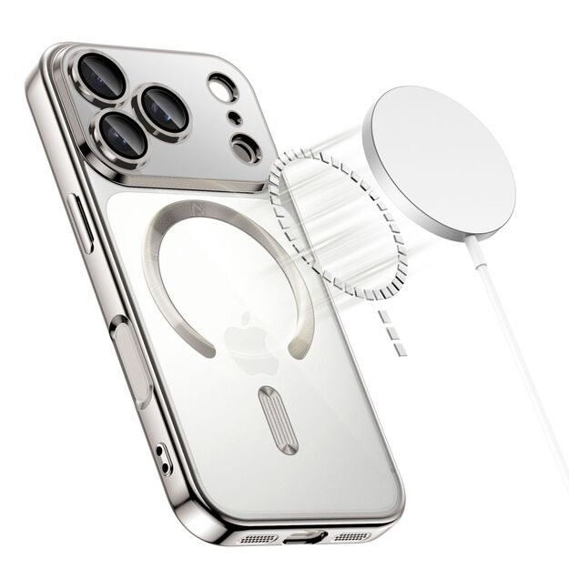 Tech-Protect MagFlex MagSafe Case for iPhone 17 Pro Max - Clear Silver 1