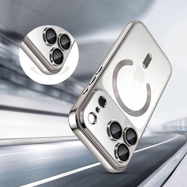 Tech-Protect MagFlex MagSafe Case for iPhone 17 Pro Max - Clear Silver 3