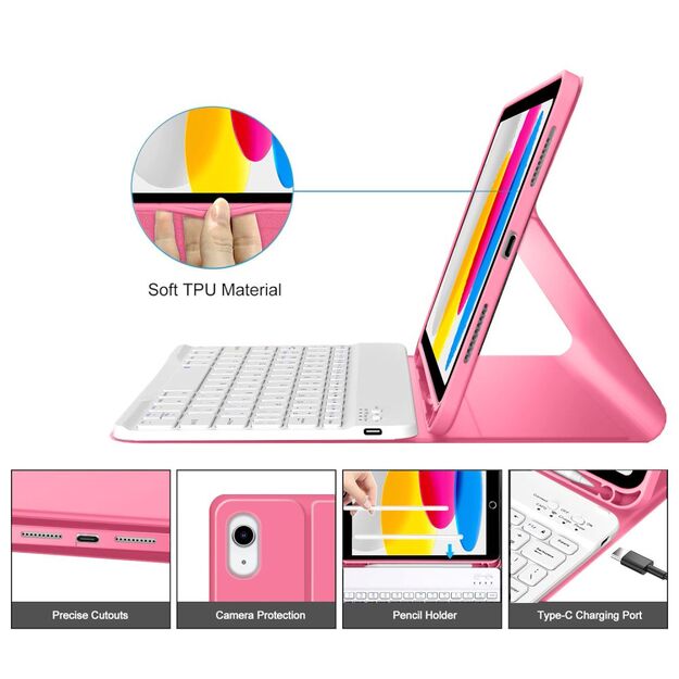 Tech-Protect SC Pen Case for iPad 10.9&rdquo; 10 / 2022 / 11&rdquo; 11 / 2025 - Pink 4