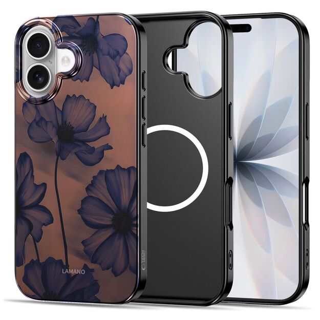 Tech-Protect Lamano MagSafe case for iPhone 17 - brown-purple 2