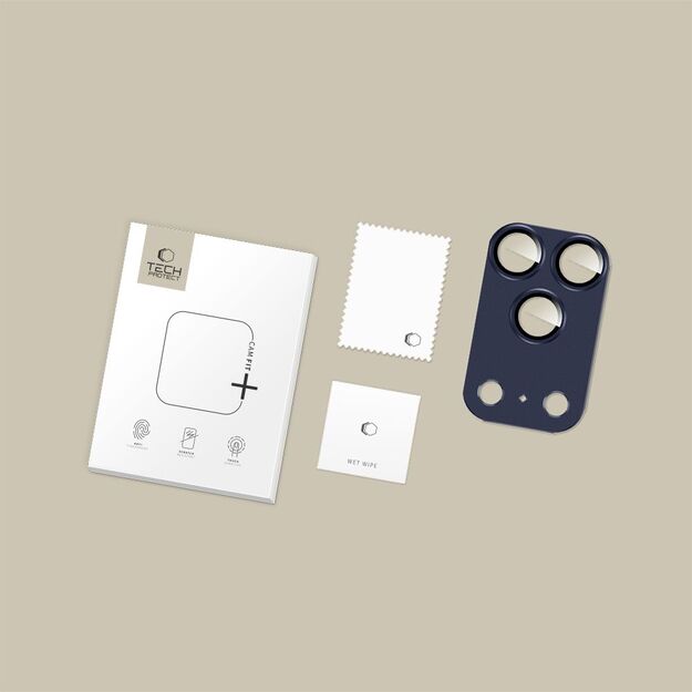 Tech-Protect Camfull Fit+ Camera Lens Glass for iPhone 17 Pro - Navy Blue 3