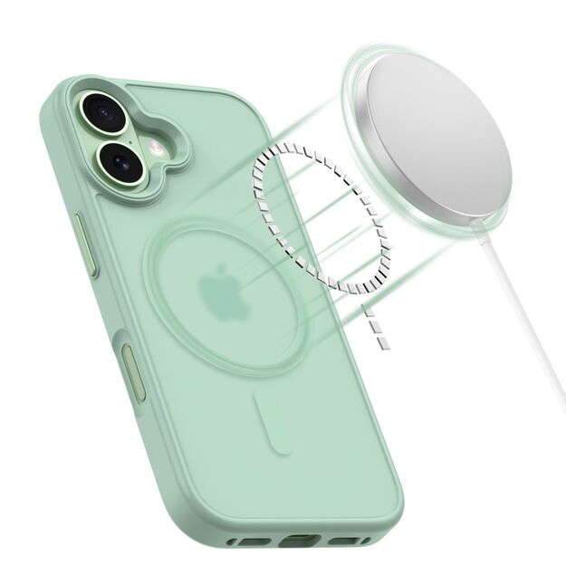 Tech-Protect MagMat MagSafe Case for iPhone 17 - Transparent Green 3