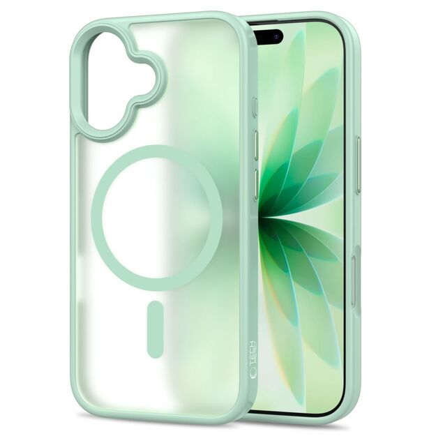 Tech-Protect MagMat MagSafe Case for iPhone 17 - Transparent Green 1