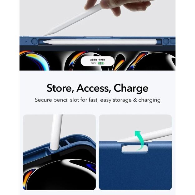 ESR Flip Hybrid Case for iPad Pro 11&rdquo; 5 / 6 / 2024-2025 - Navy Blue 2