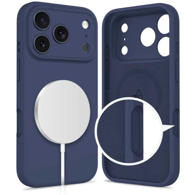 Tech-Protect Silicone MagSafe Case for iPhone 17 Pro - Navy Blue 1
