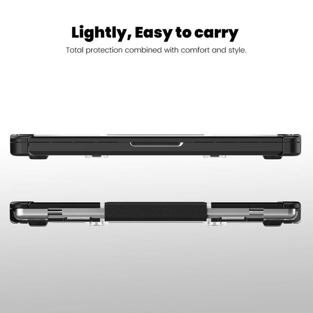 Tech-Protect SmartShell Pro case for Macbook Pro 14 M1 / M2 / M3 / M4 / M5 2021-2025 - black and transparent 6