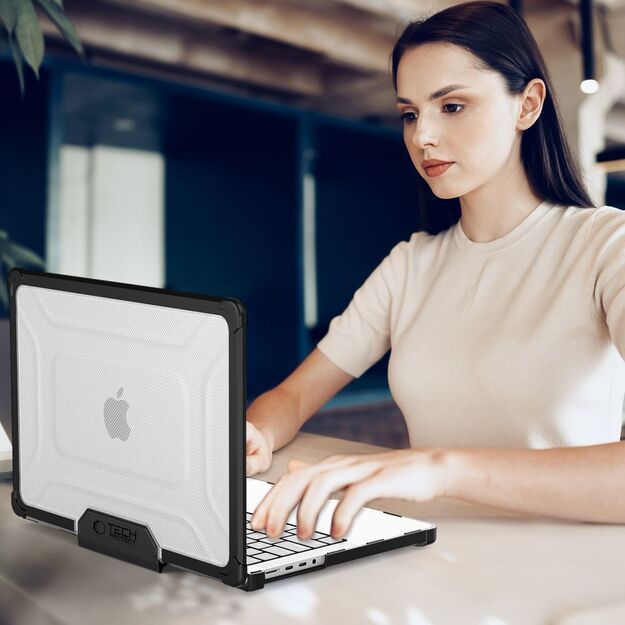 Tech-Protect SmartShell Pro case for Macbook Pro 14 M1 / M2 / M3 / M4 / M5 2021-2025 - black and transparent 8