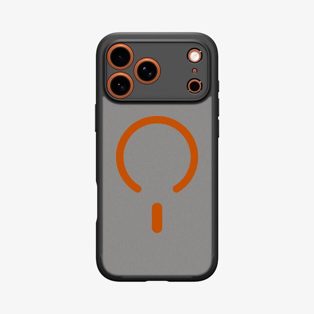 Spigen Ultra Hybrid MagSafe Case for iPhone 17 Pro - Black and Orange 1