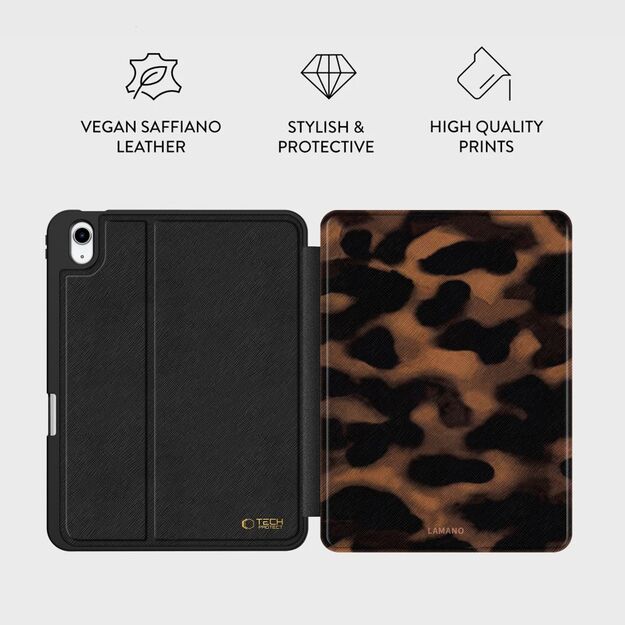 Tech-Protect Lamano case for iPad 10.9&rdquo; 10 / 2022 / 11&rdquo; 11 / 2025 - brown and black 4
