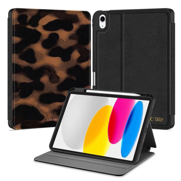 Tech-Protect Lamano case for iPad 10.9&rdquo; 10 / 2022 / 11&rdquo; 11 / 2025 - brown and black